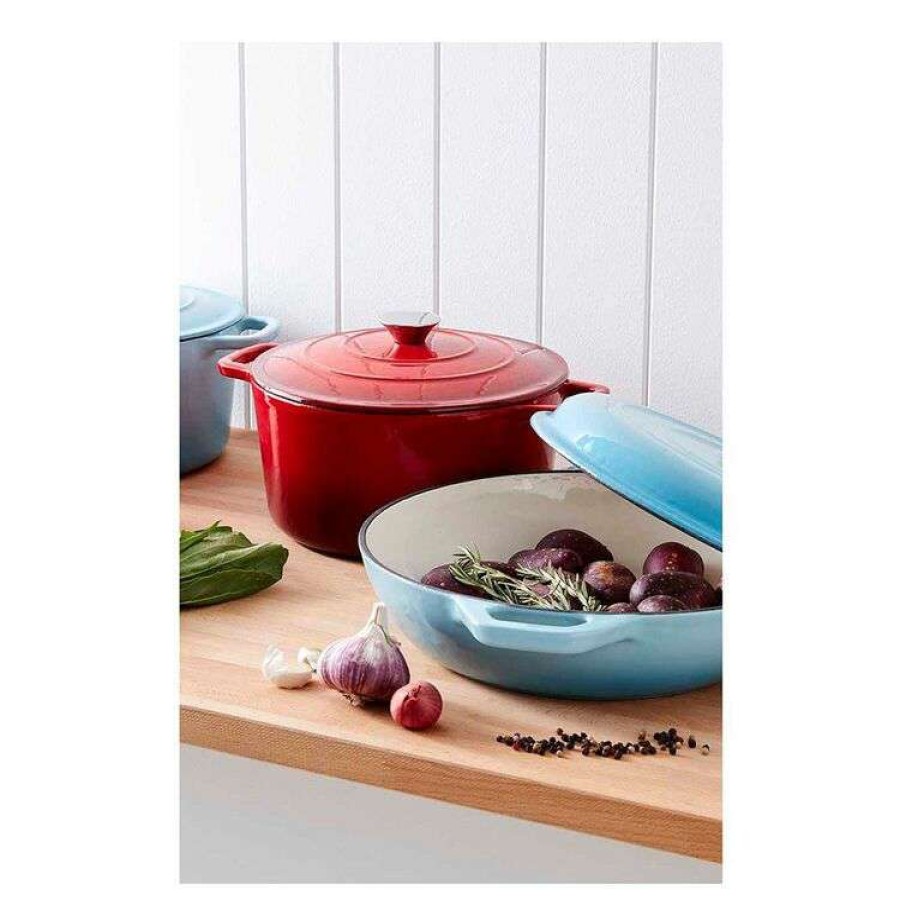 Kitchen & Dining * | Smith & Nobel Traditions Cast Iron Casserole 5L Red