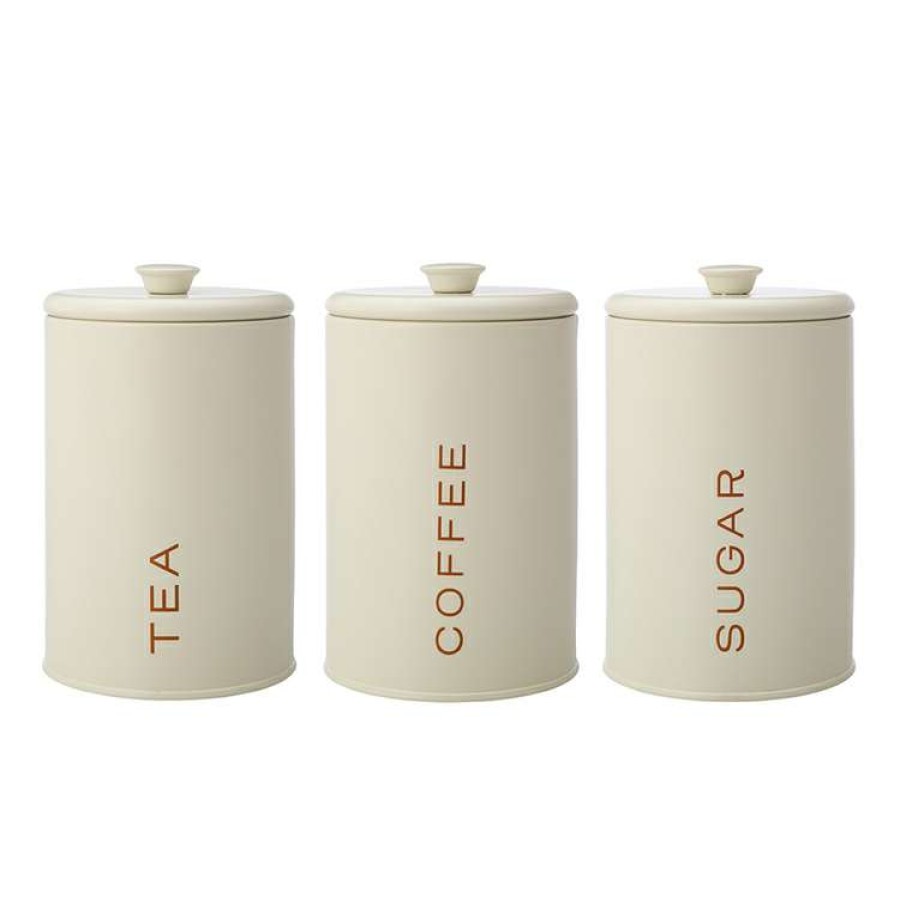 Kitchen & Dining * | Casa Domani Cucina Canister Set Of 3 1.2L Cream