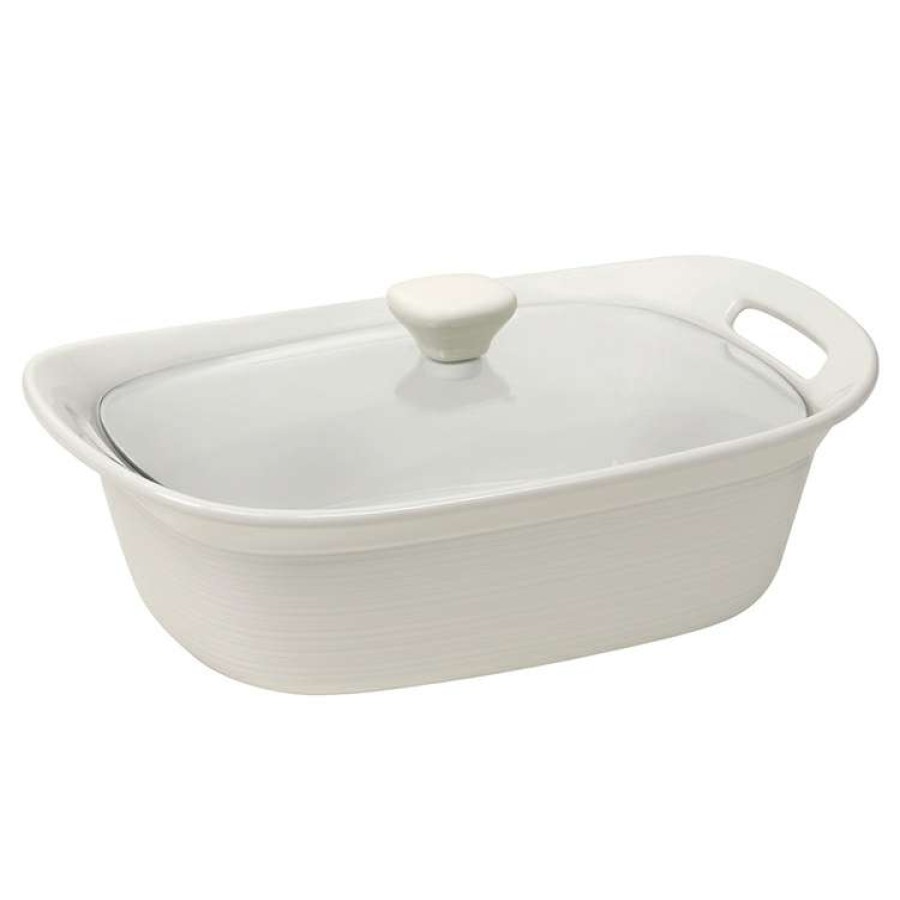 Kitchen & Dining * | Corningware Etch White Ovenware Casserole 2.35L