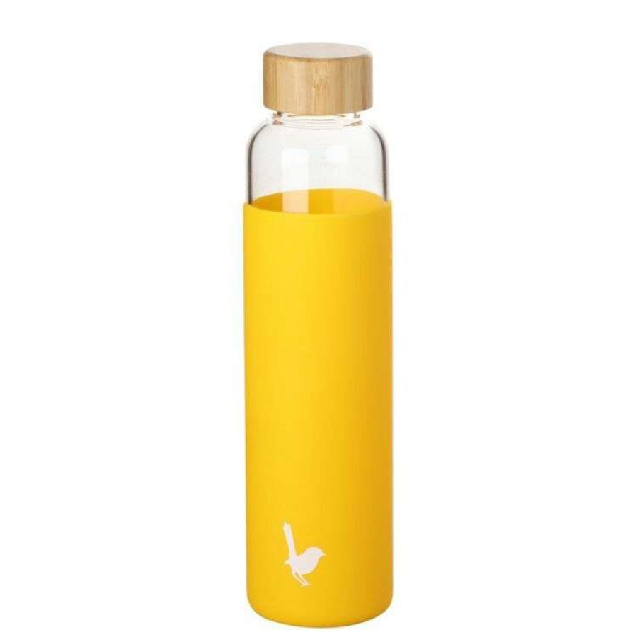 Kitchen & Dining * | Mozi Glass Bottle With Silicone Wrap Yellow