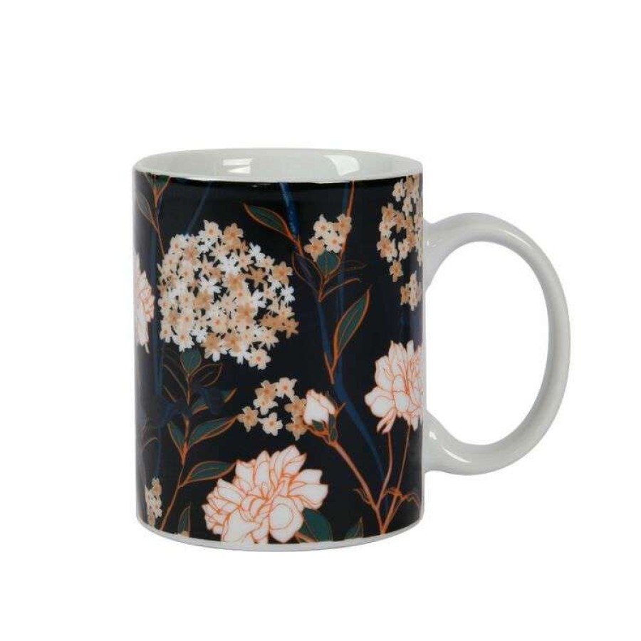 Kitchen & Dining * | Soren White Floral Mug 4 Pack