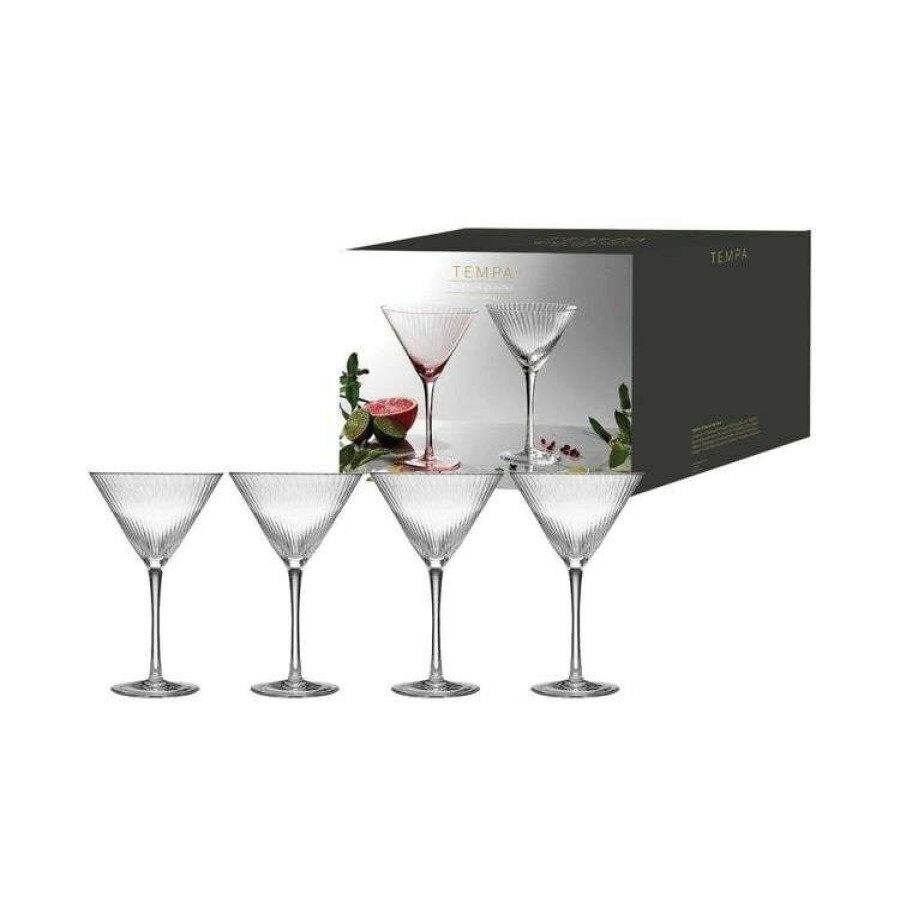 Kitchen & Dining * | Tempa Esme 4 Pack Martini Glass Clear