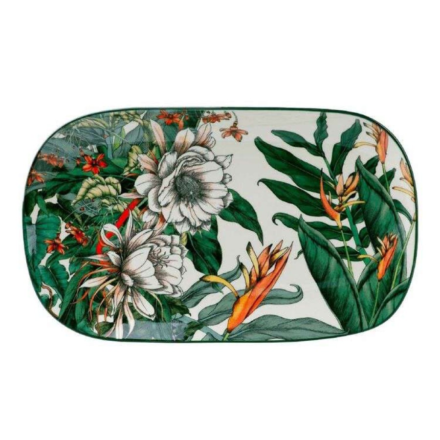 Kitchen & Dining * | Maxwell & Williams The Blck Pen Night Garden Oblong Platter 40 X 24 Cm