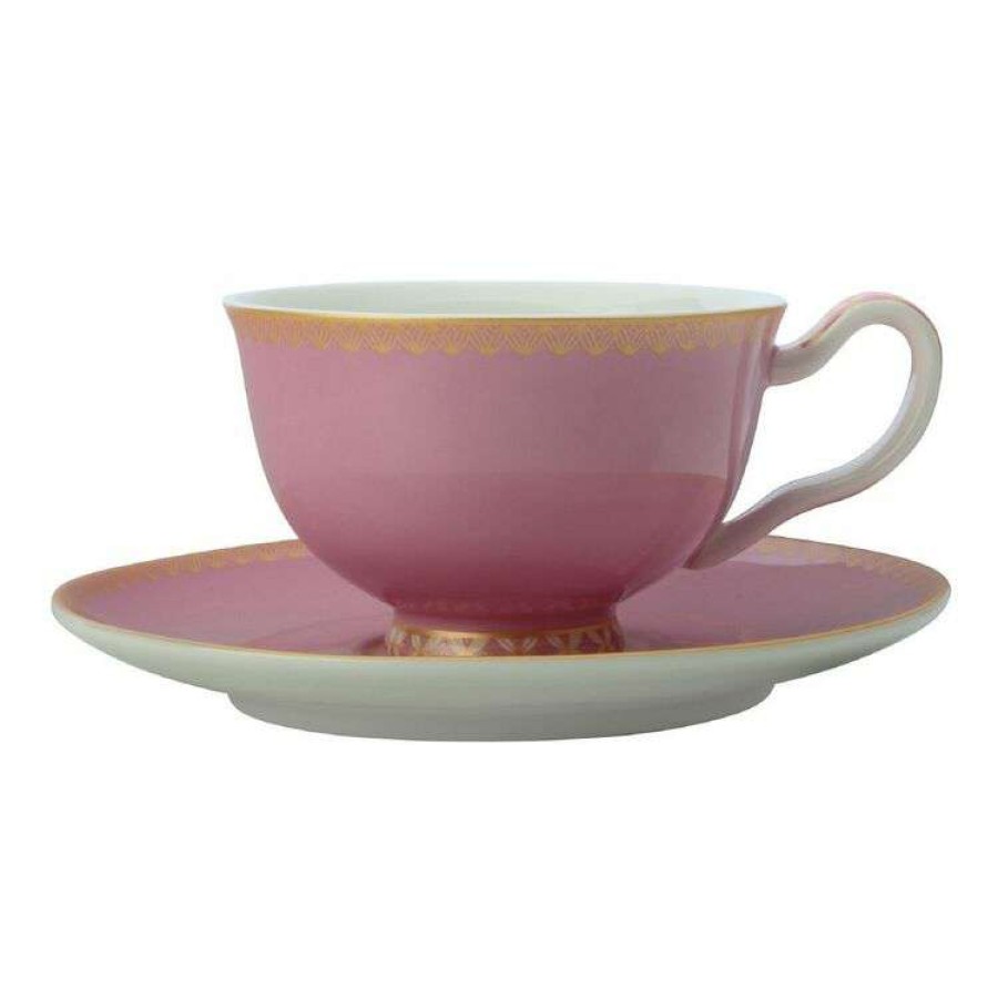 Kitchen & Dining * | Maxwell & Williams Teas & C'S Classic Footed Cup & Saucer 200Ml Hot Pink Gift Boxed