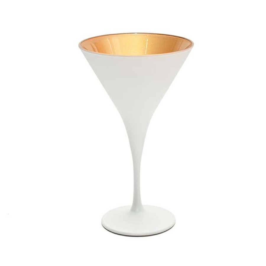 Kitchen & Dining * | Art Craft Luna 4 Piece Martini Glass Set 175Ml White/Gold