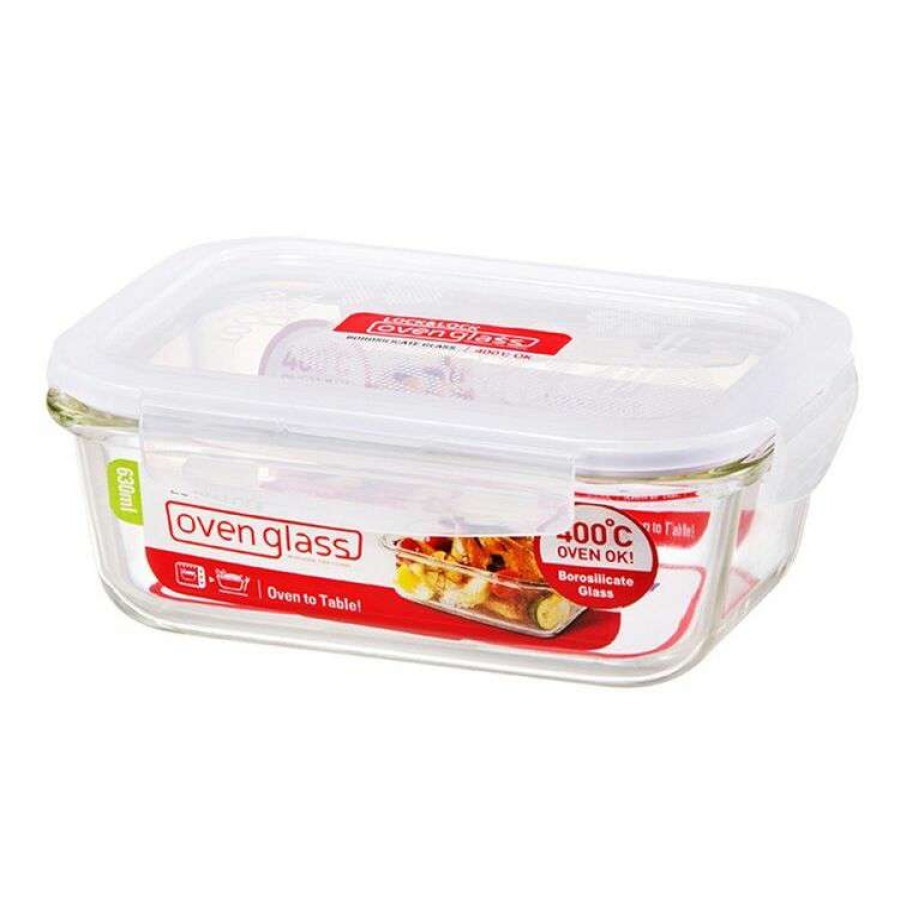 Kitchen & Dining * | Lock & Lock Glass Rectangle Food Storage 630Ml