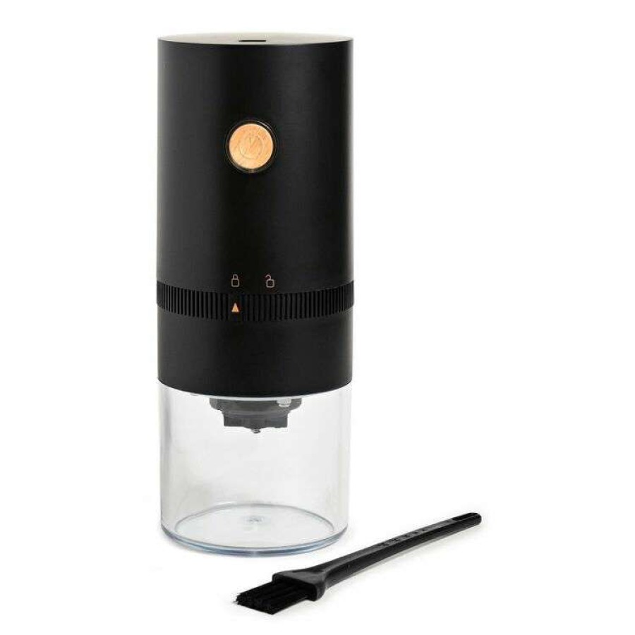 Kitchen & Dining * | Coffee Culture Usb Rechargeable Coffee Grinder With Blue Light Wood Button