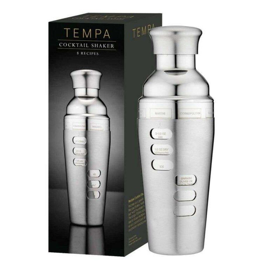 Kitchen & Dining * | Tempa Aurora Recipe Silver Cocktail Shaker