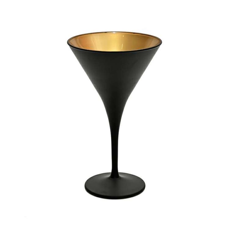 Kitchen & Dining * | Art Craft Luna 4 Piece Martini Glass Set 175Ml Black/Gold