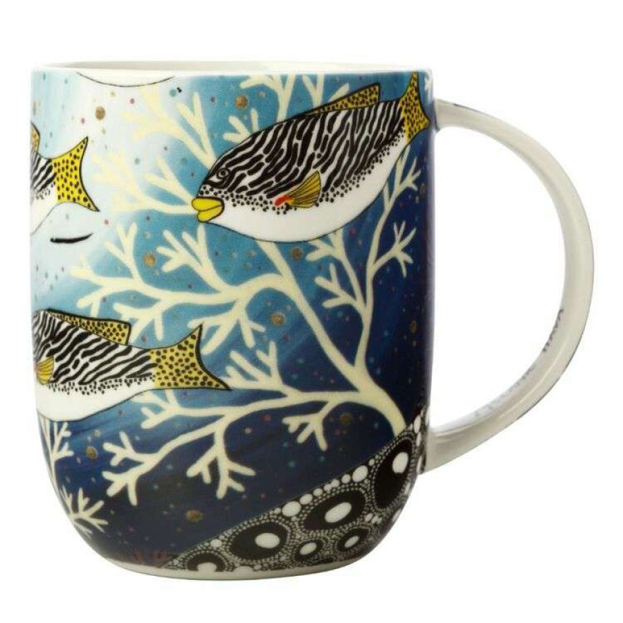 Kitchen & Dining * | Maxwell & Williams Melanie Hava Jugaig-Bana-Wabu Mug 440Ml Goldman Sweetlips