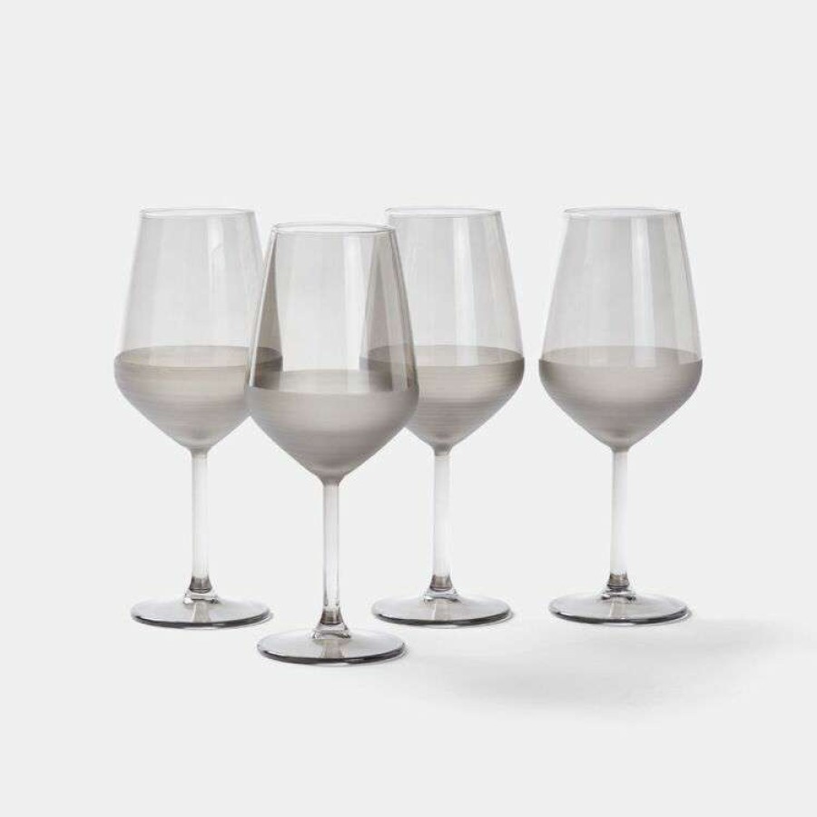 Kitchen & Dining * | Art Craft Matte 4 Piece Wine Glass Set 490Ml Smoke