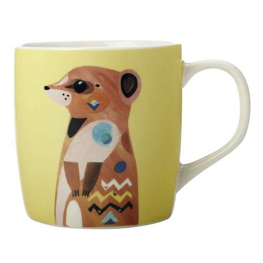 Kitchen & Dining * | Maxwell & Williams Pete Cromer Wildlife Mug 375Ml Meerkat