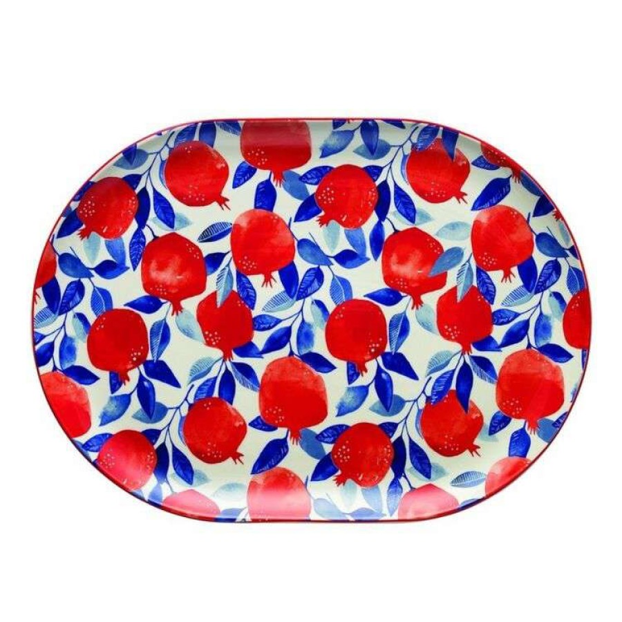 Kitchen & Dining * | Ecology Punch Oval Platter 40.5 X 28.5 Cm Pomegranate