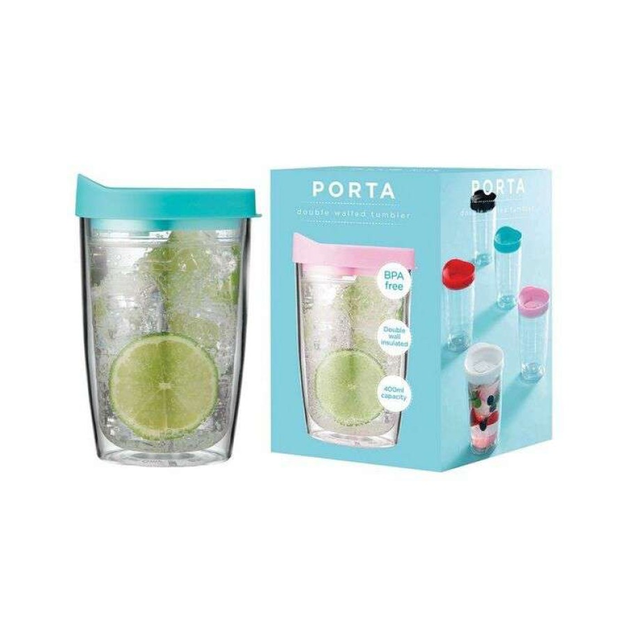 Kitchen & Dining * | Porta Portables Clear Aqua Travel Mug Tumbler