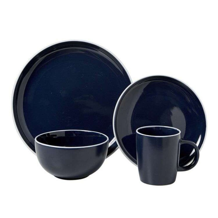 Kitchen & Dining * | Soren Aurora 16-Piece Dinner Set Navy