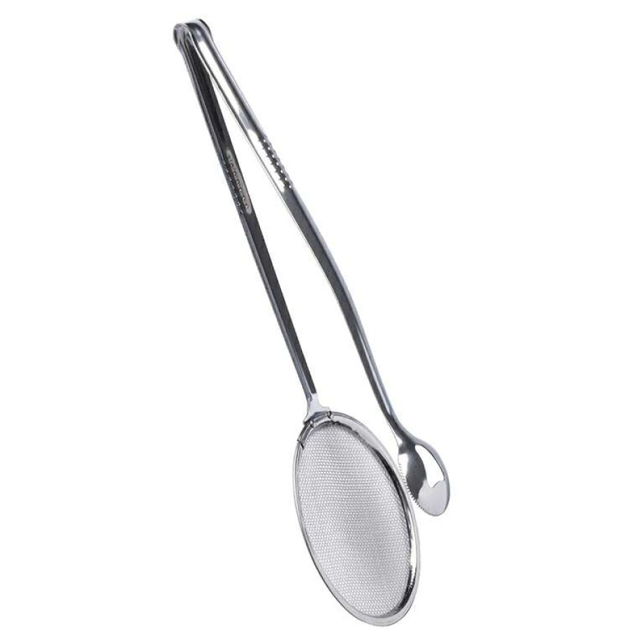 Kitchen & Dining * | Cuisena Stainless Steel Frying Tongs And Strainer