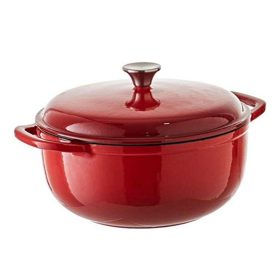 Kitchen & Dining * | Smith & Nobel Traditions Cast Iron Casserole 6L Red