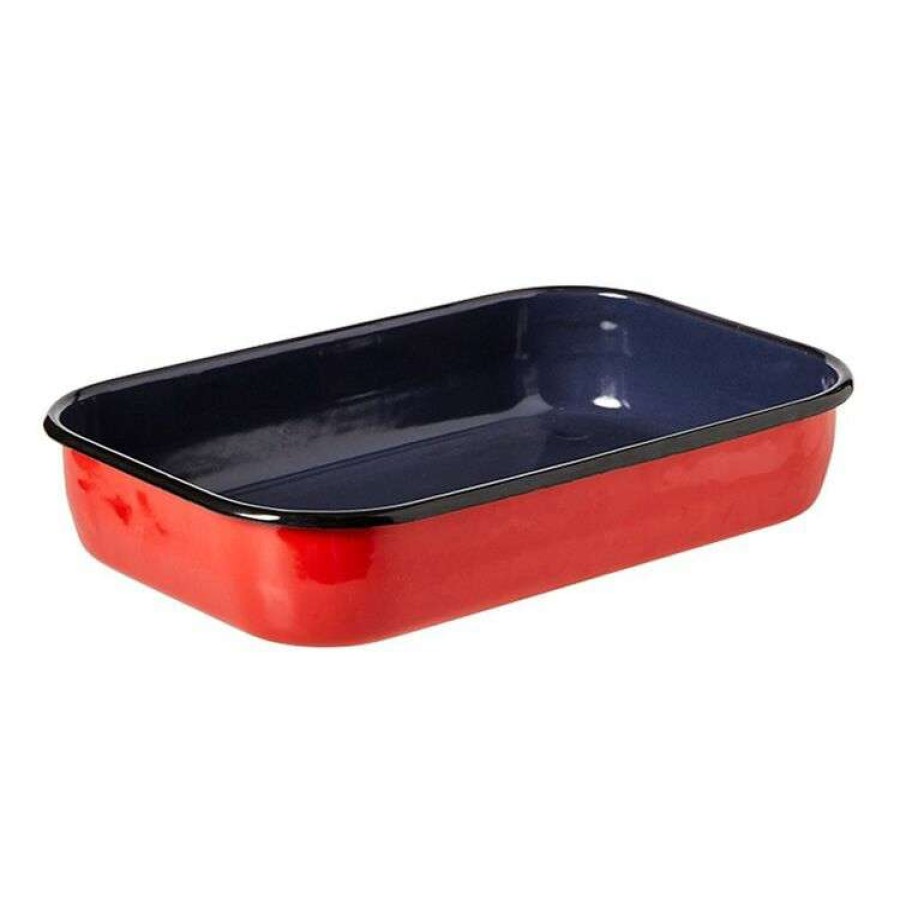 Kitchen & Dining * | Bialetti Enamel Roasting Pan Red 36X22Cm