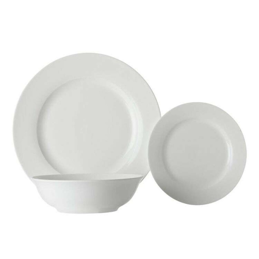 Kitchen & Dining * | Maxwell & Williams White Basic European 12-Piece Dinner Set