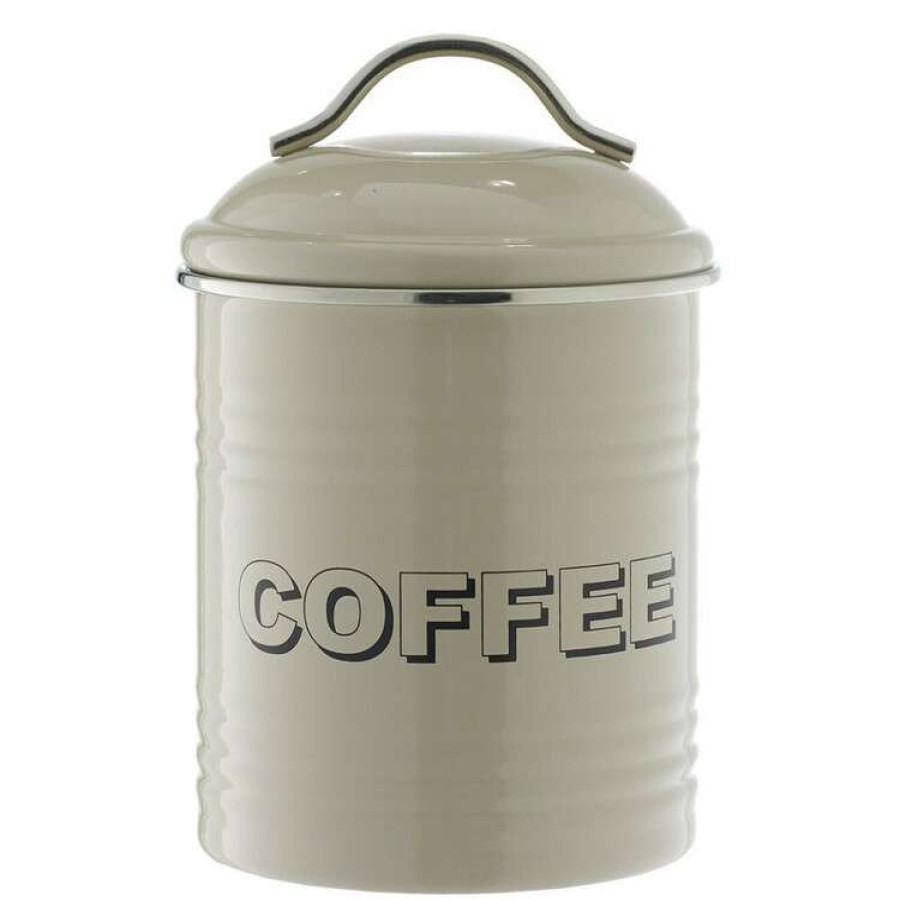 Kitchen & Dining * | Smith & Nobel Retro Coffee Canister Light Grey