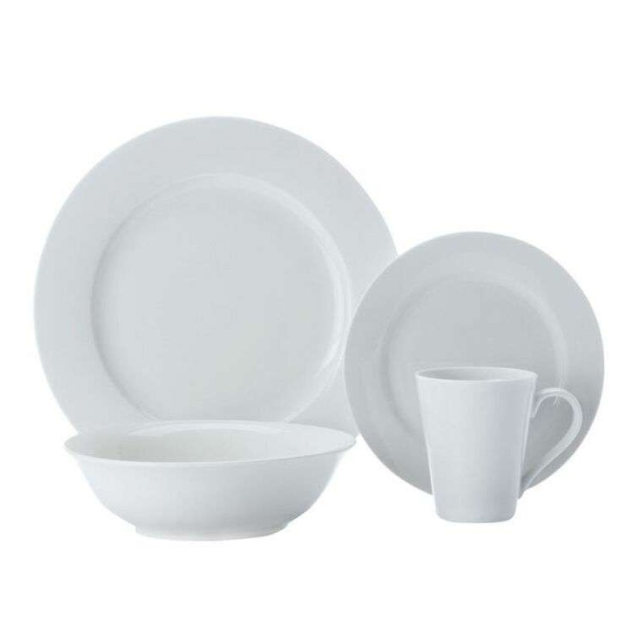 Kitchen & Dining * | Maxwell & Williams White Basics Cosmo 16-Piece Dinner Set