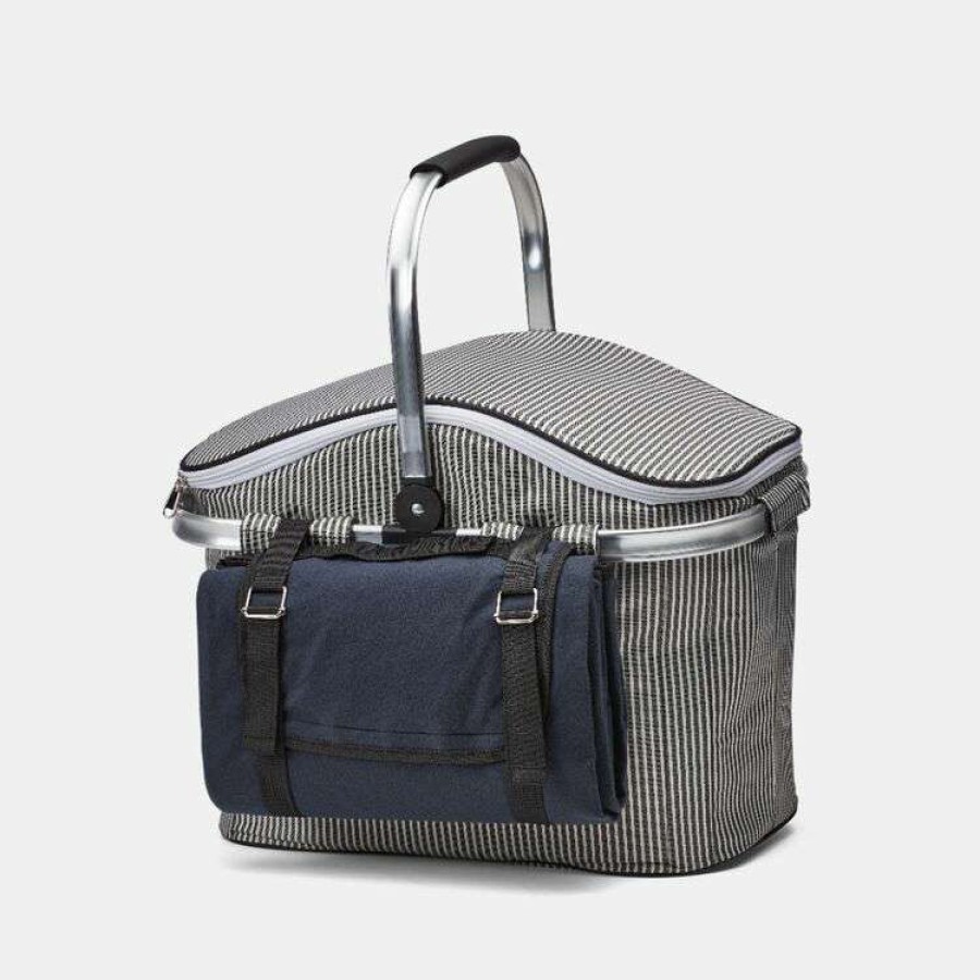 Kitchen & Dining * | Smith & Nobel Summertime Blues Carry Basket With Picnic Rug