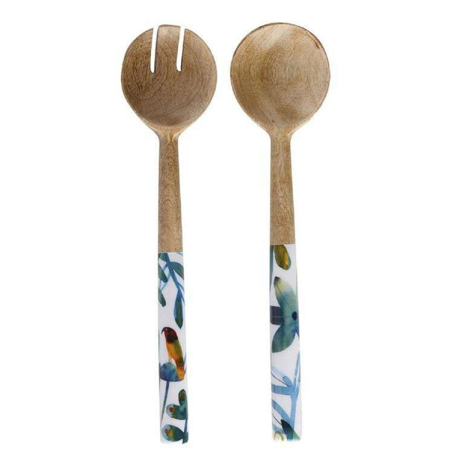 Kitchen & Dining * | Maxwell & Williams Marc Martin Dusk Salad Servers Mango Wood Enamel Finish 31Cm