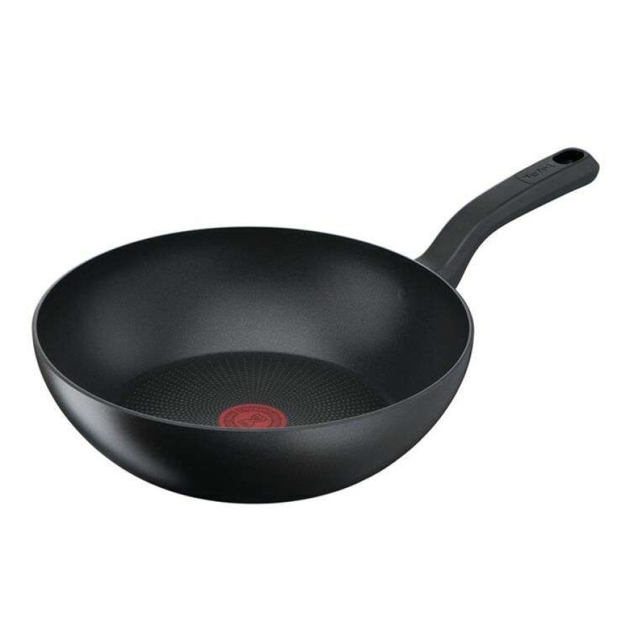 Kitchen & Dining * | Tefal Daily Chef Black Induction Non-Stick Wok 28Cm