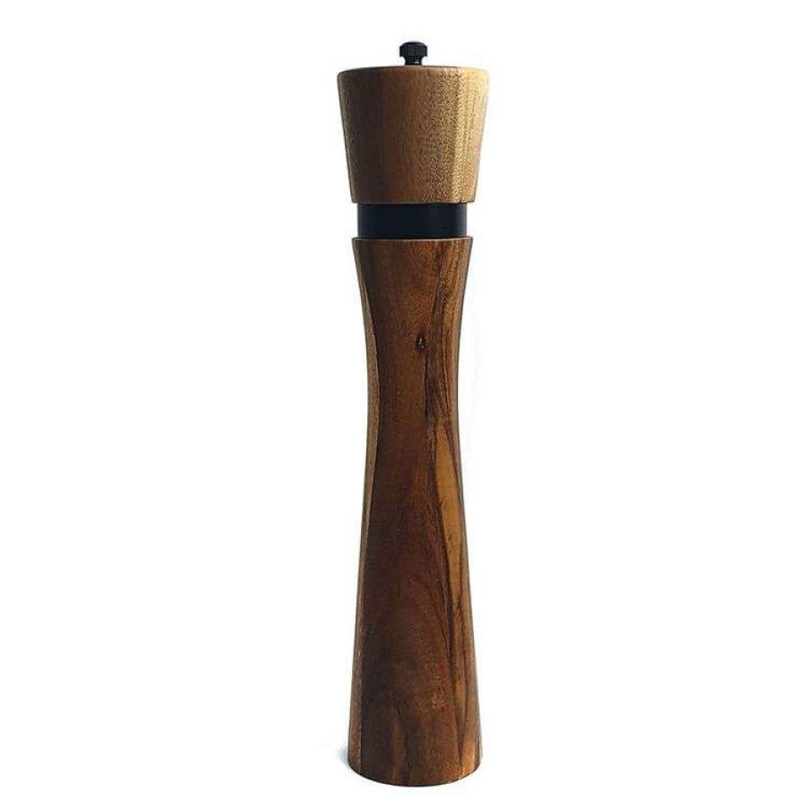 Kitchen & Dining * | Classica St Clare Acacia And Black Steel Salt And Pepper Grinder 25Cm