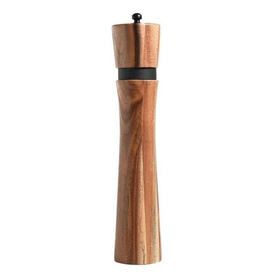 Kitchen & Dining * | Classica St Clare Acacia And Black Steel Salt And Pepper Grinder 25Cm