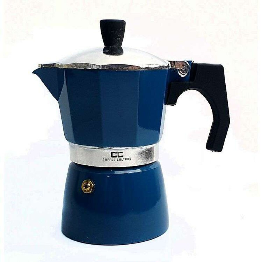 Kitchen & Dining * | Coffee Culture Blue Coffee Maker 3 Cup