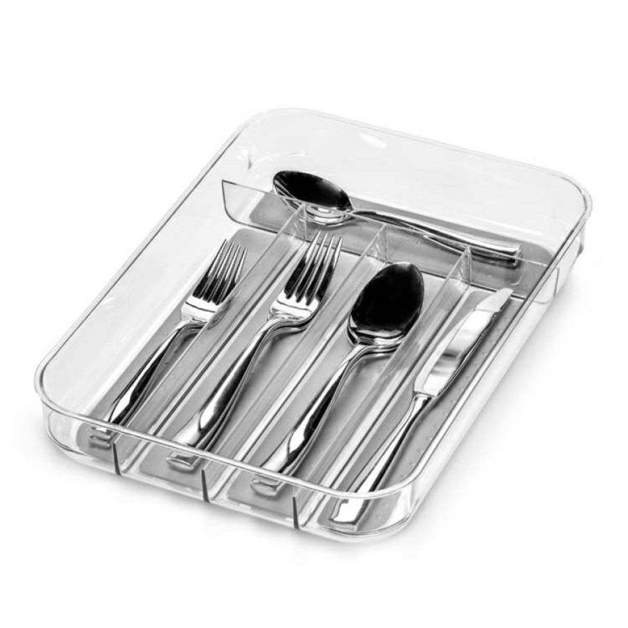 Kitchen & Dining * | Madesmart Clear Soft Grip 5-Compartment Tray Grey