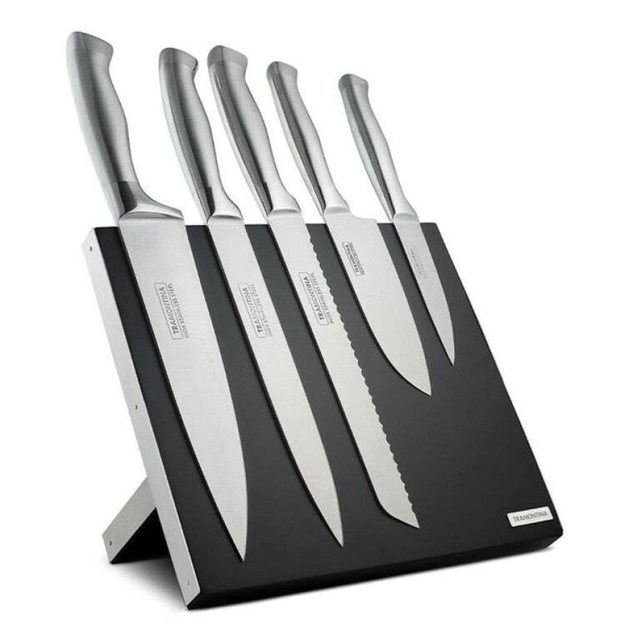 Kitchen & Dining * | Tramontina Polaris 6-Piece Magnetic Knife Block