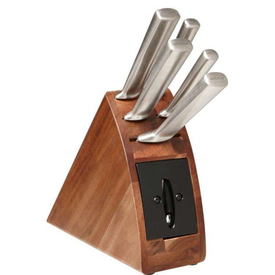 Kitchen & Dining * | Wiltshire Staysharp 6-Piece Stainless Steel Knife Block Set