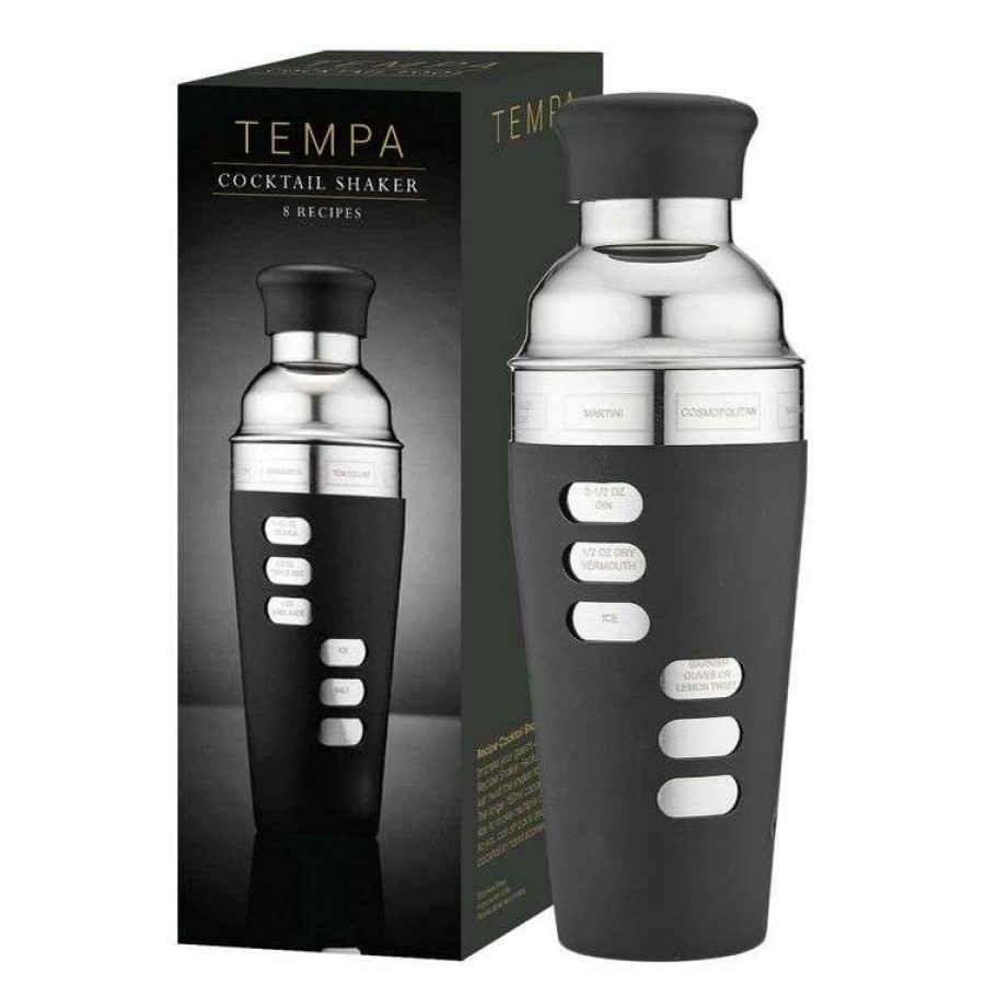 Kitchen & Dining * | Tempa Aurora Recipe Matte Black Cocktail Shaker