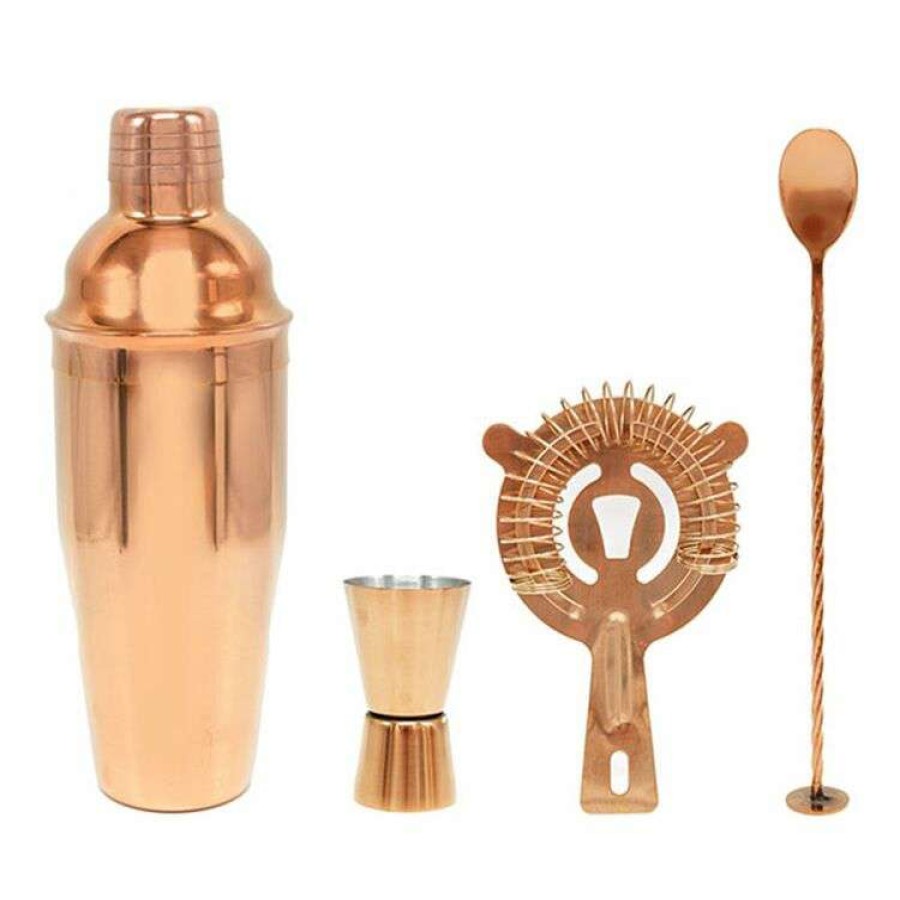 Kitchen & Dining * | Smith & Nobel 4-Piece Cocktail Set Rose Gold