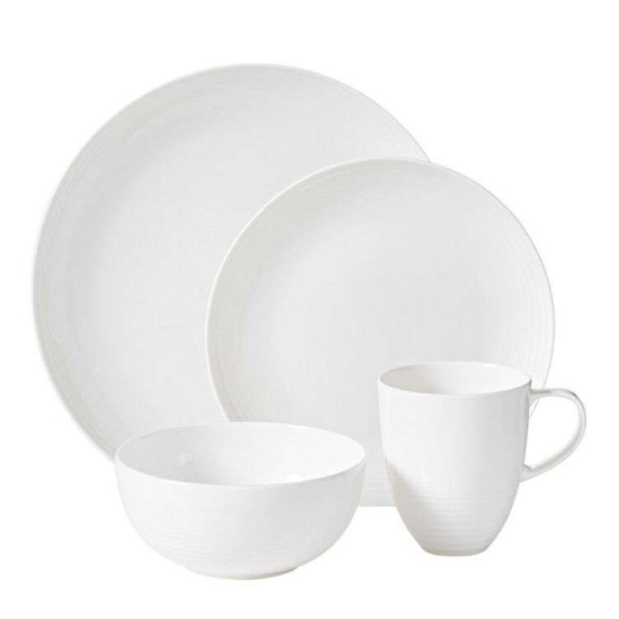 Kitchen & Dining * | Shaynna Blaze Harbour 16-Piece Dinner Set White