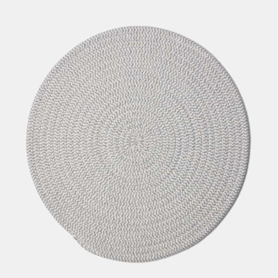 Kitchen & Dining * | Jayson Brunsdon Homewares Woven Rope Round Placemat White 33Cm