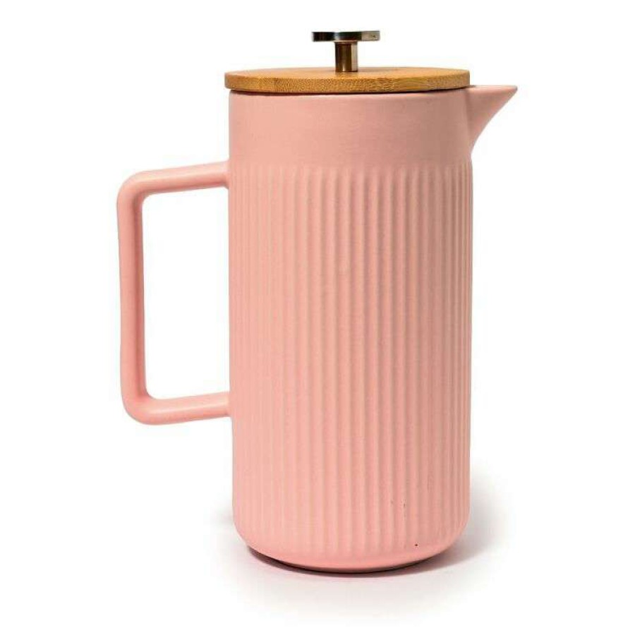 Kitchen & Dining * | Coffee Culture Ceramic French Press 1.25L Coral Pink