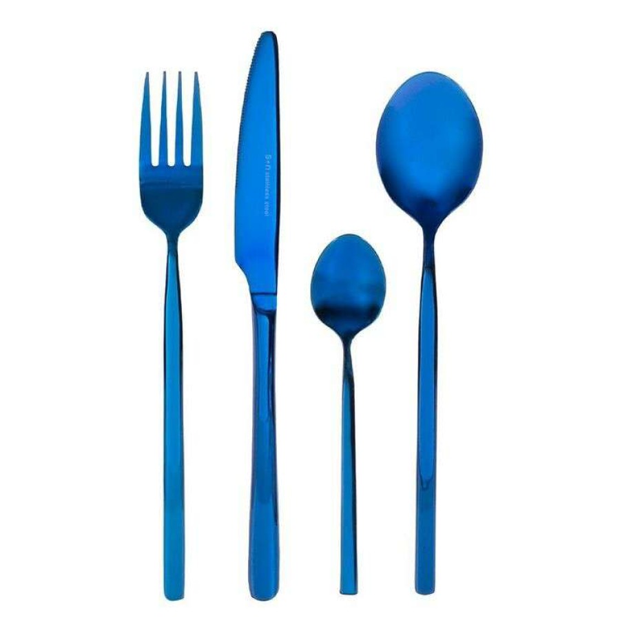 Kitchen & Dining * | Smith & Nobel Arte 24-Piece Cutlery Set Shiny Blue