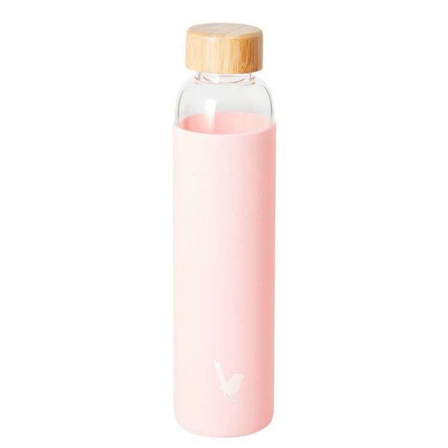 Kitchen & Dining * | Mozi 600Ml Glass Bottle With Silicone Wrap Pink