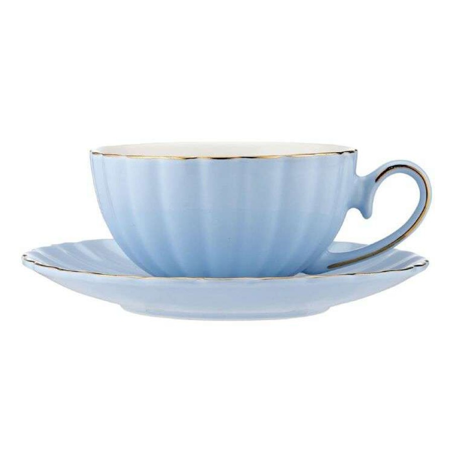 Kitchen & Dining * | Ashdene Ladelle Parisienne Amour Blue Bell Cup & Saucer