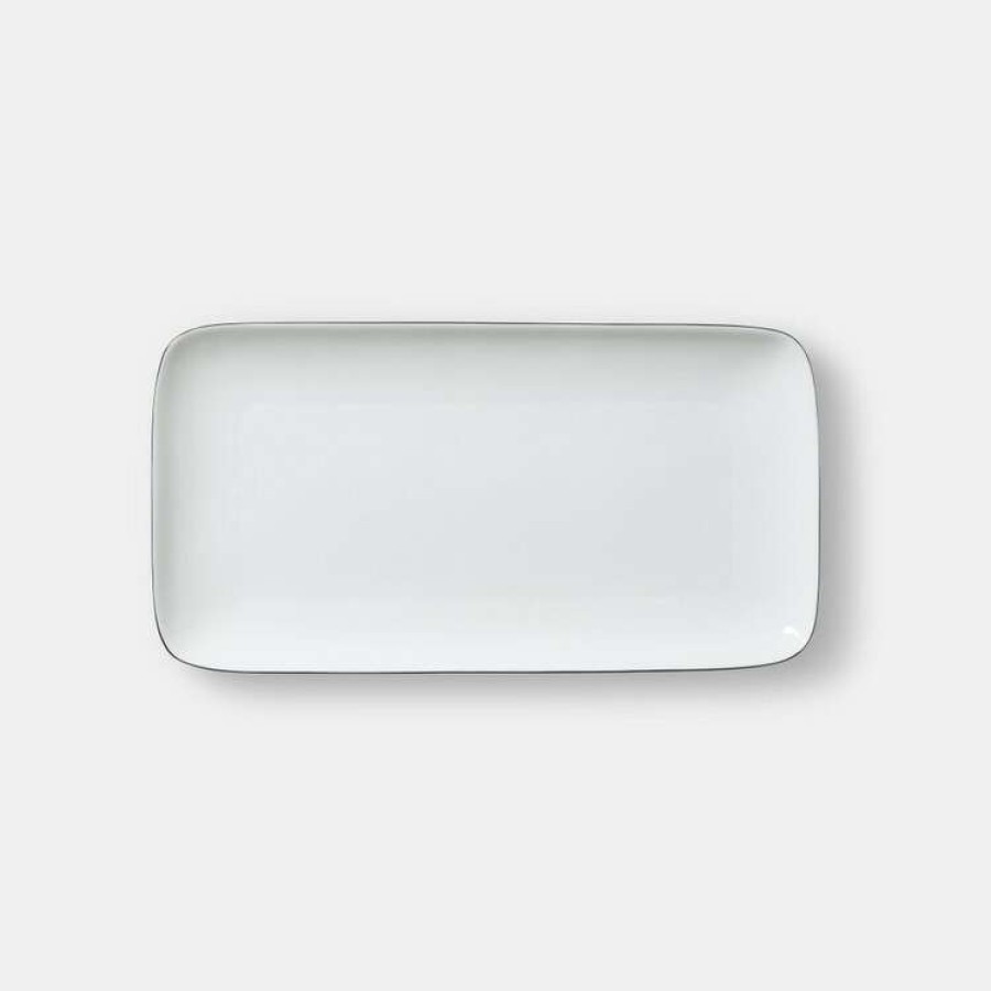 Kitchen & Dining * | Jayson Brunsdon Homewares Jayson Brunsdon Oatley Noir 30X15Cm Rimmed Rectangular Platter