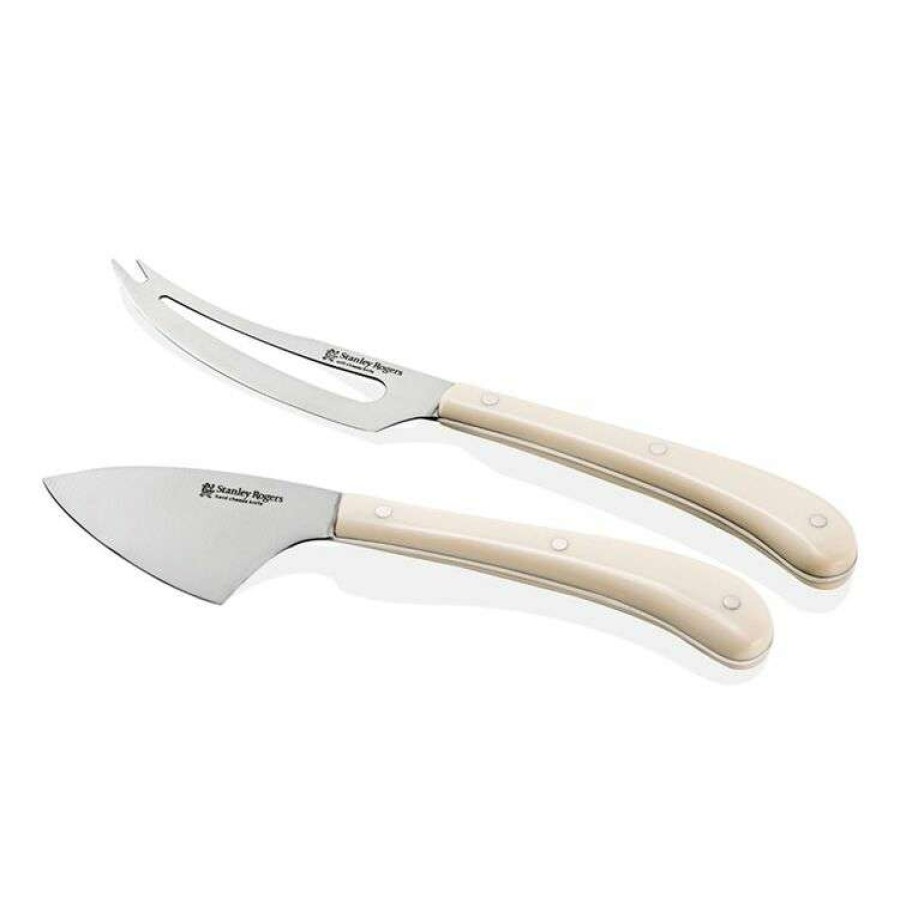 Kitchen & Dining * | Stanley Rogers Pistol Grip 2-Piece Cheese Knife Set Cream