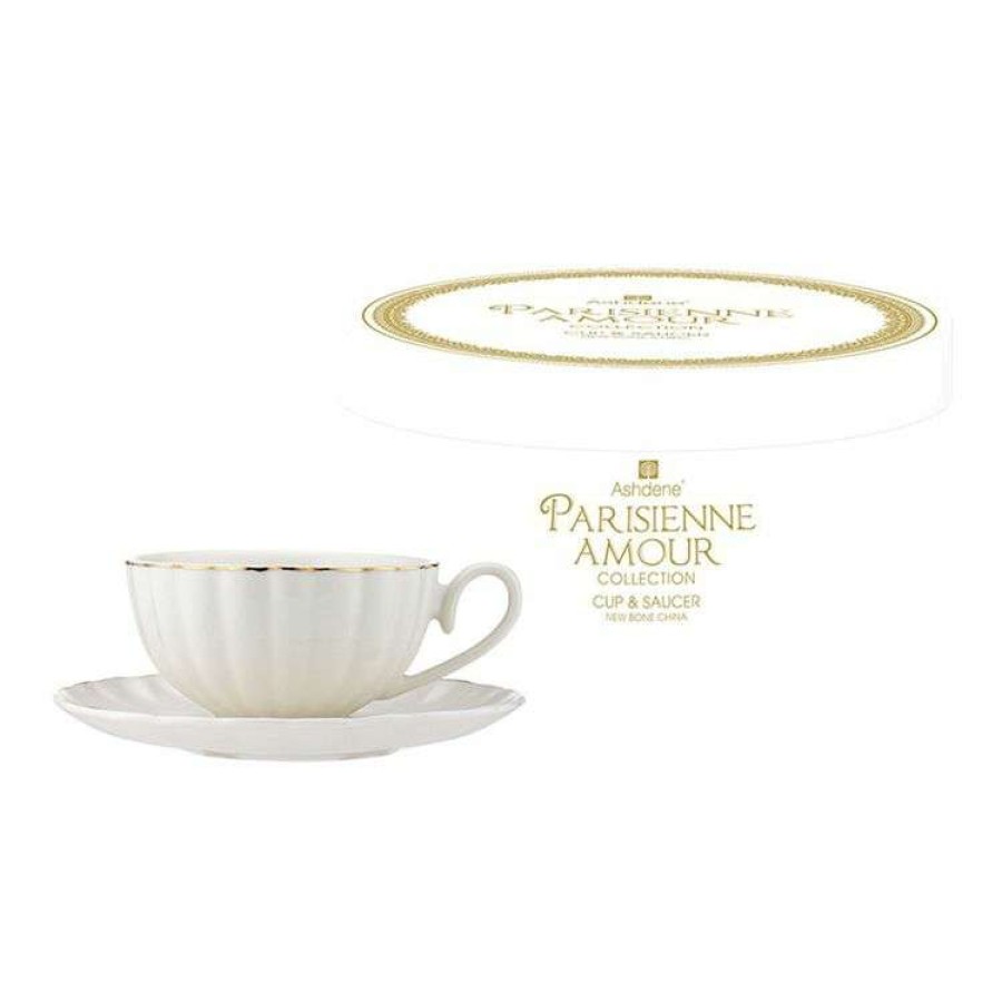 Kitchen & Dining * | Ashdene Parisienne Amour Cup + Saucer