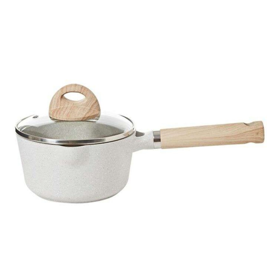 Kitchen & Dining * | Smith & Nobel White Grey Granite Diecast Saucepan 16Cm