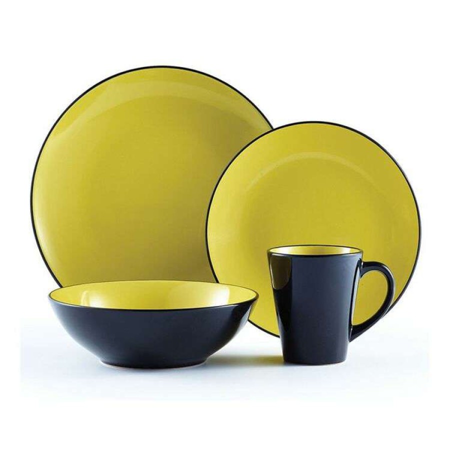 Kitchen & Dining * | Soren Osaka 16-Piece Dinner Set Yellow