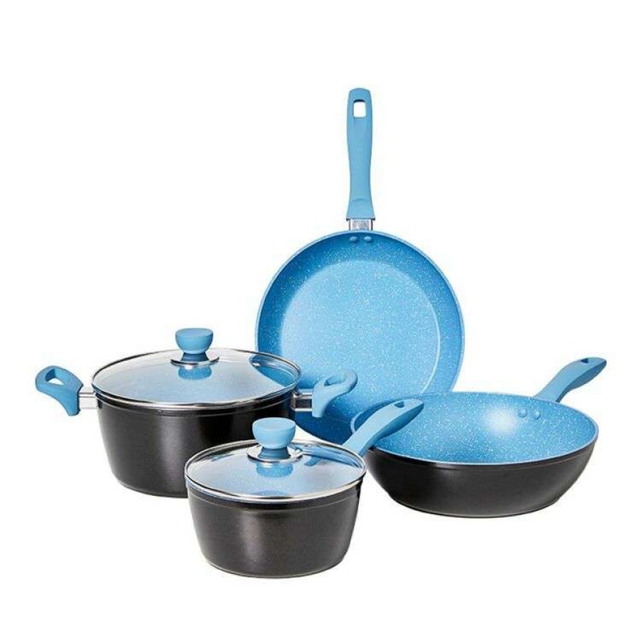 Kitchen & Dining * | Smith & Nobel Stone Plus Cerulean 4-Piece Cookset