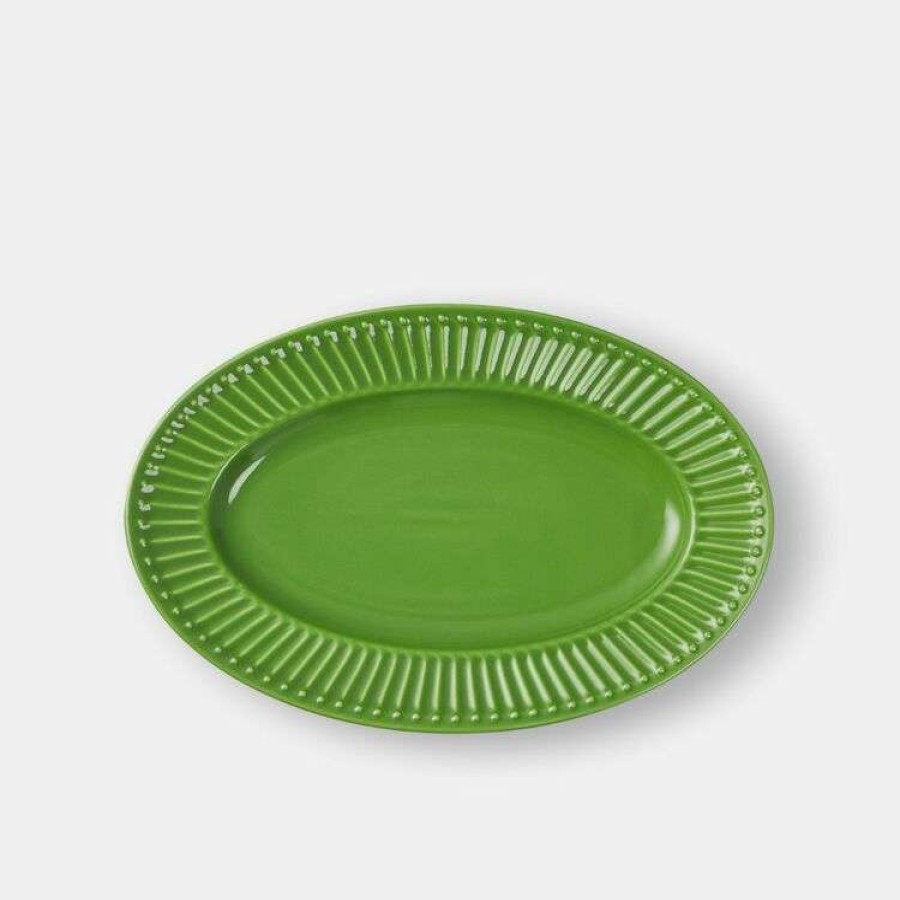 Kitchen & Dining * | Chyka Home Sunday Oval Platter 30.5Cm Green