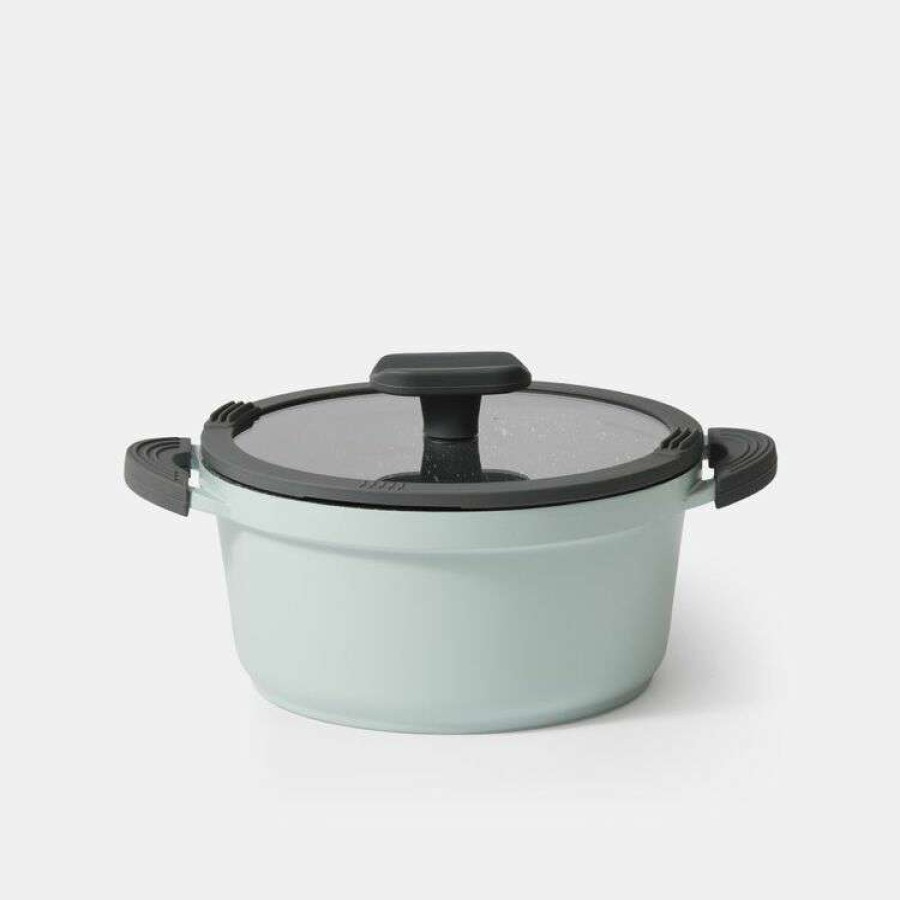 Kitchen & Dining * | Smith & Nobel Mason Die Cast Aluminium 20Cm Casserole Black/Mint